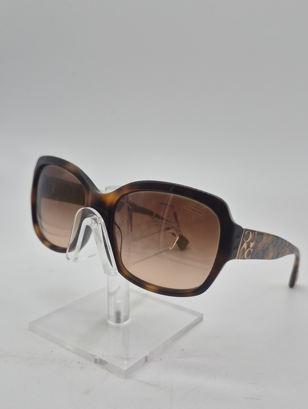 Coach Brown Tortoise Gradient Lens Women's Sunglasses